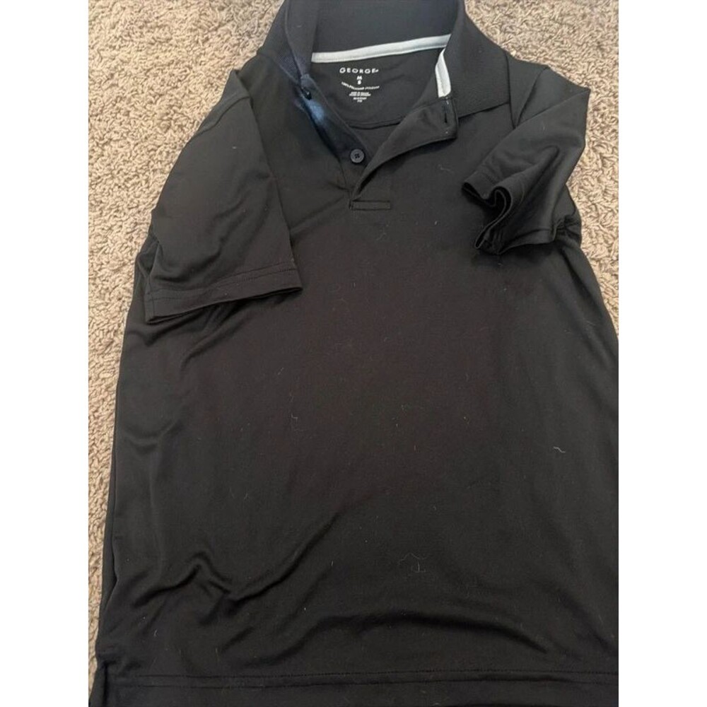 Boys youth, medium black polo